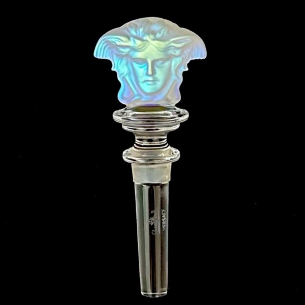 Versace Collection Glass Medusa Iridescent Wine Stopper by Rosenthal